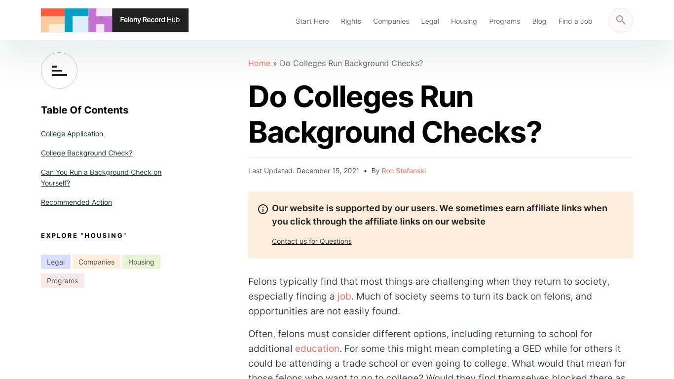 Do Colleges Run Background Checks? | Felony Record Hub